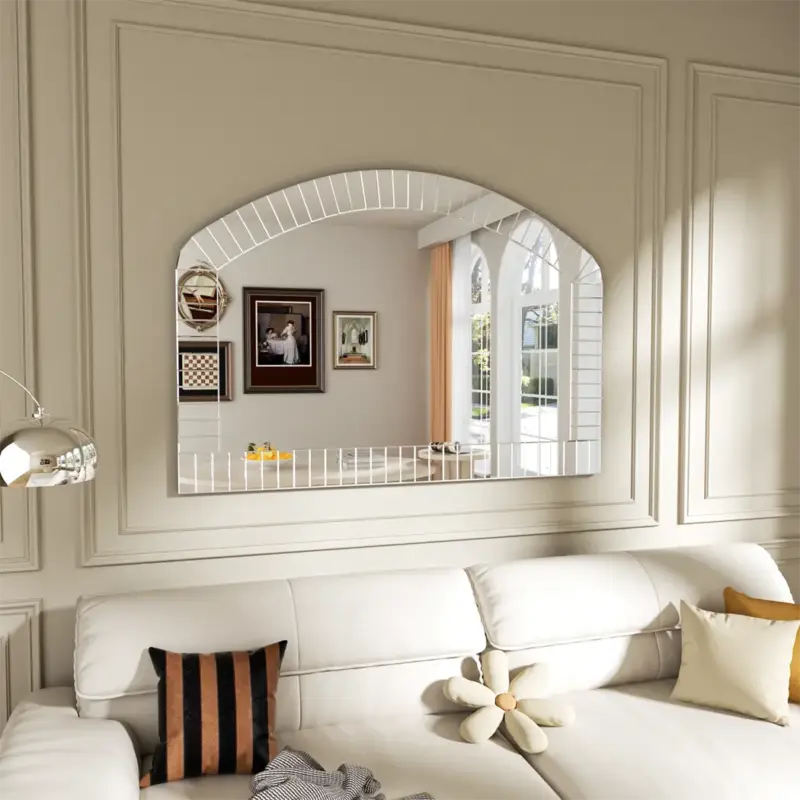 Remise Large decorative wall mirror in greek venetian beveled glass