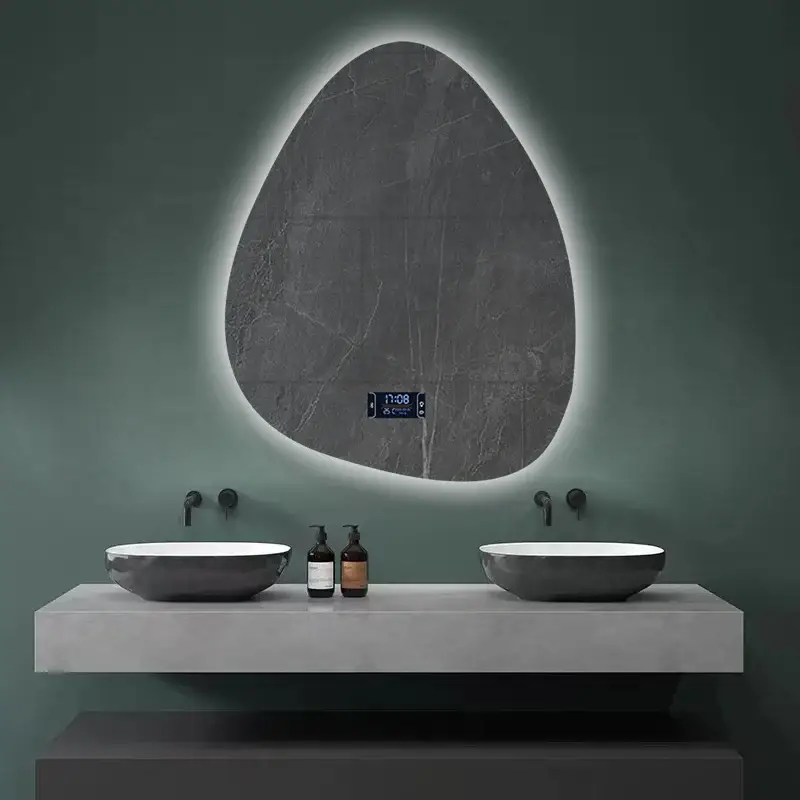 Multifunctional smart mirror with bluetooth speaker and adjustable led Usine Directe