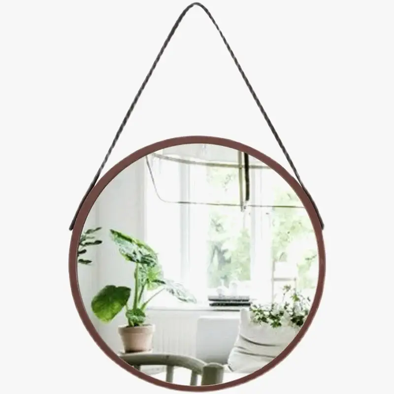 Réduction Retro round wooden decorative mirrors for home decor