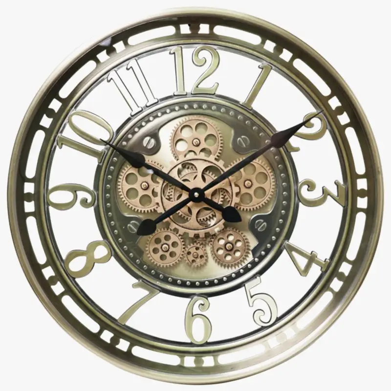 Marque Antique decorative metal gear wall clock