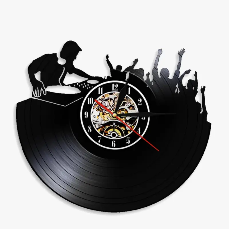 Usine Directe 3d vinyl wall clock for disco atmosphere and musical evening