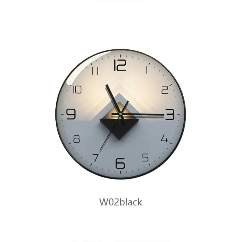 Modern design creative geometric decorative glass wall clock Prix Promo