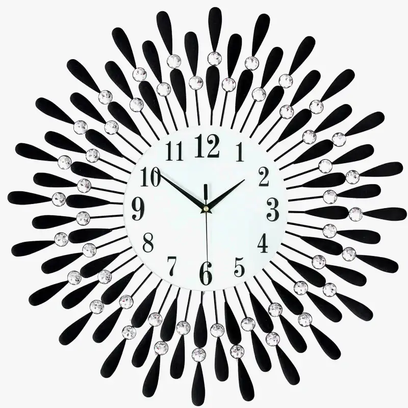 Nouvel Arrivage 3d modern crystal wall clock silent home decor