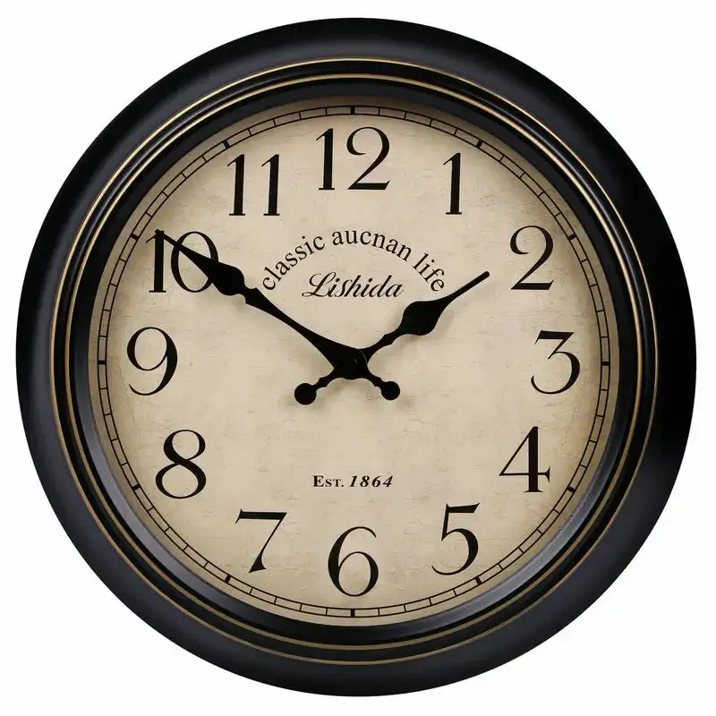 Prix Bas Silent vintage wall clock classic metal design