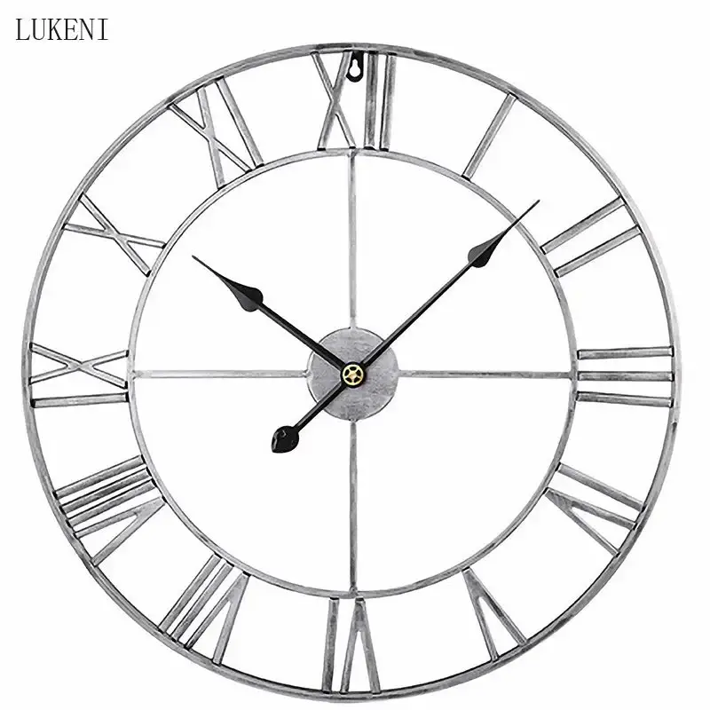 Commander Maintenant 3d retro round wall clock roman numerals home decor