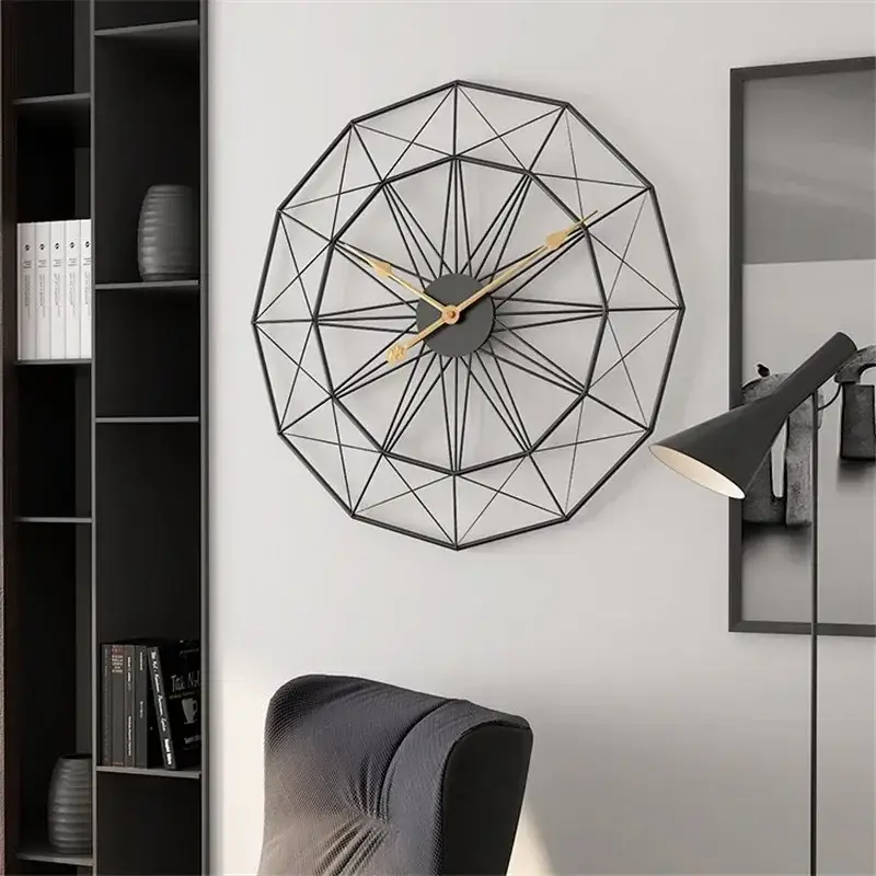 Geometric industrial style wall clock for modern decoration Commander Maintenant
