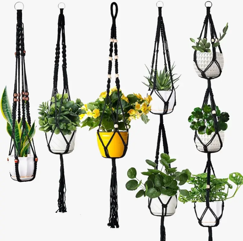 Macrame hanging baskets for plants and decoration Nouvelle Collection