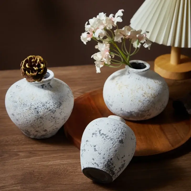 Handmade ceramic vase for dried flowers home decoration Soldes