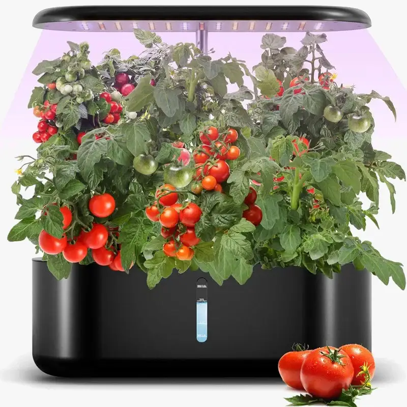 Smart hydroponic growing system with automatic grow light Bon Marché