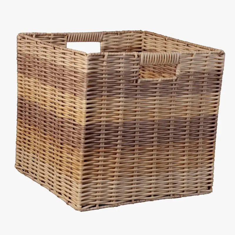 Expédié Aujourd&rsquo;hui Handmade woven rattan storage basket for shelves