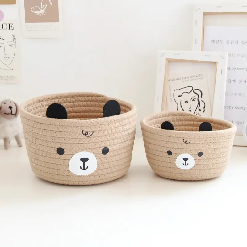 Woven rattan storage baskets to organize your home Super Prix