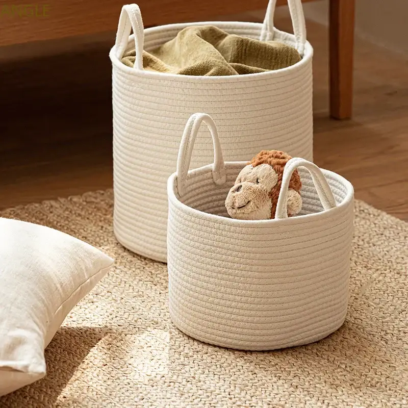 Populaire Rope storage basket for children's toys and laundry