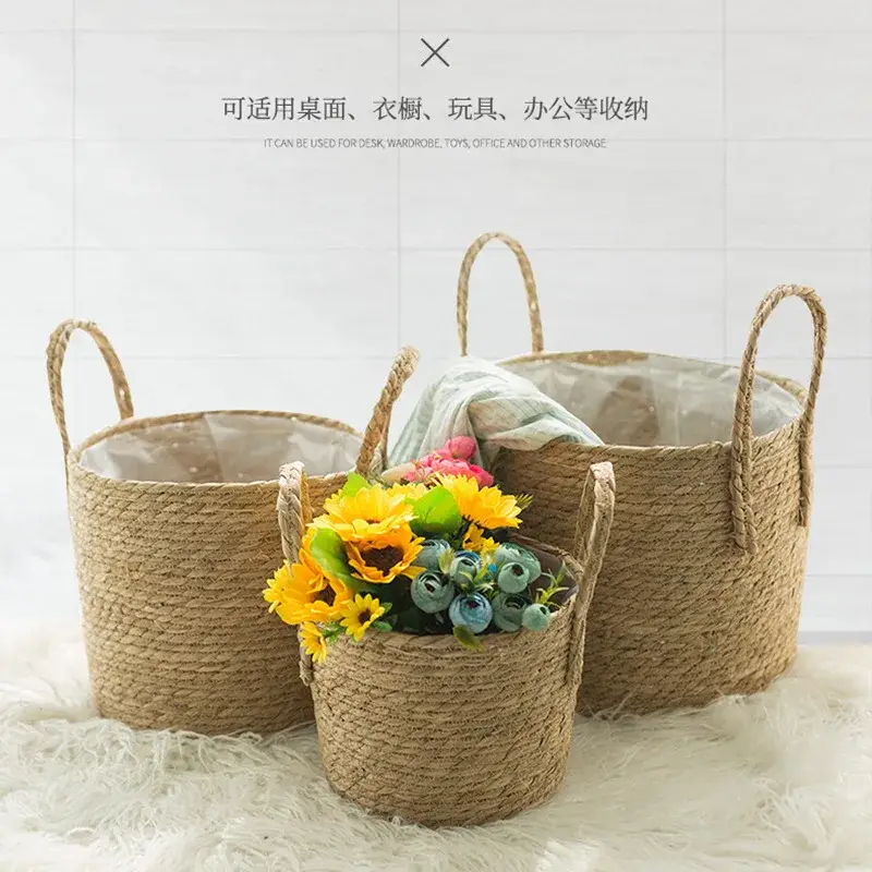 Handwoven basket for gardening and decorative storage Offre Spéciale