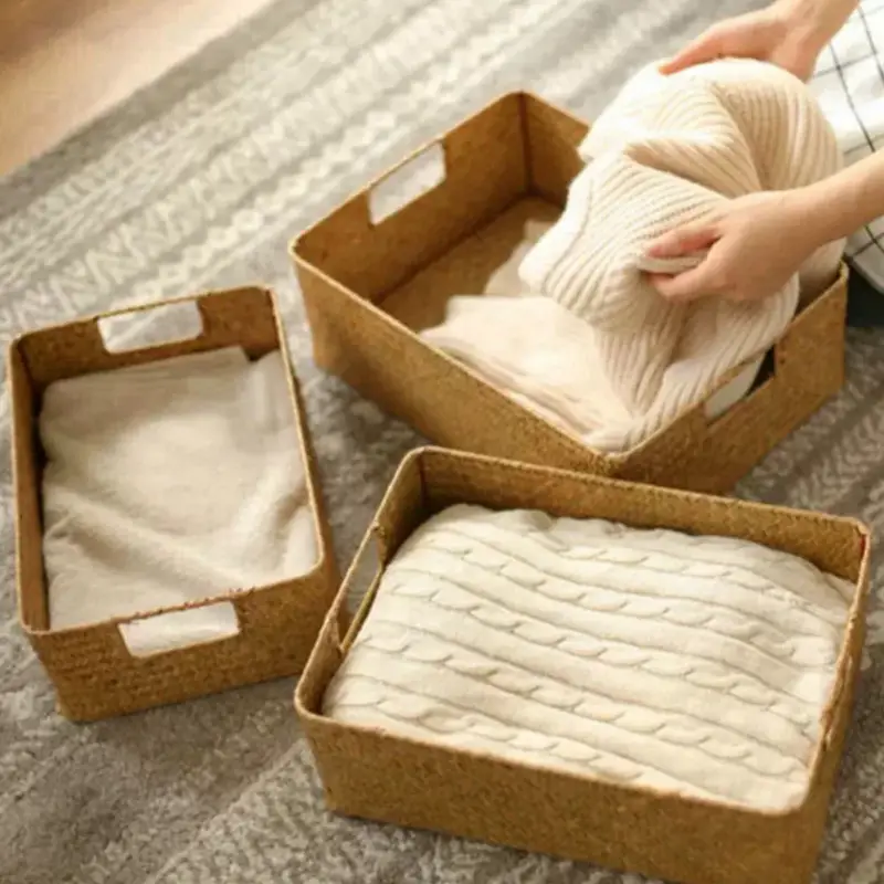 Large woven seagrass basket for storage and decoration Jusqu&rsquo;à Épuisement Des Stocks