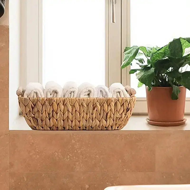 Water hyacinth basket for storing food and snacks Nouveauté