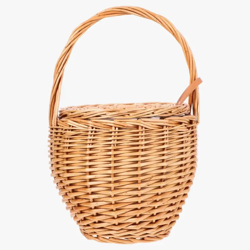 Set of 10 natural rattan baskets for outdoor storage and picnics Dernier Modèle