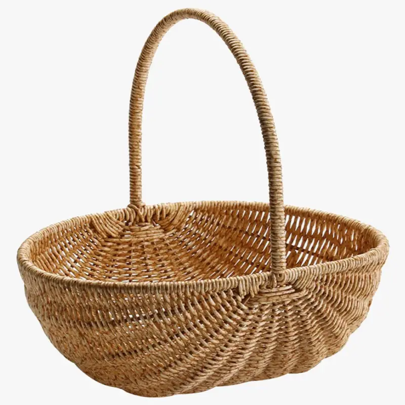 Woven wicker basket for bread and food while traveling Petit Prix