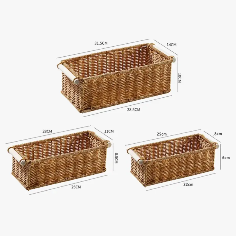 Imitation rattan baskets for practical and elegant organization Commande En Gros