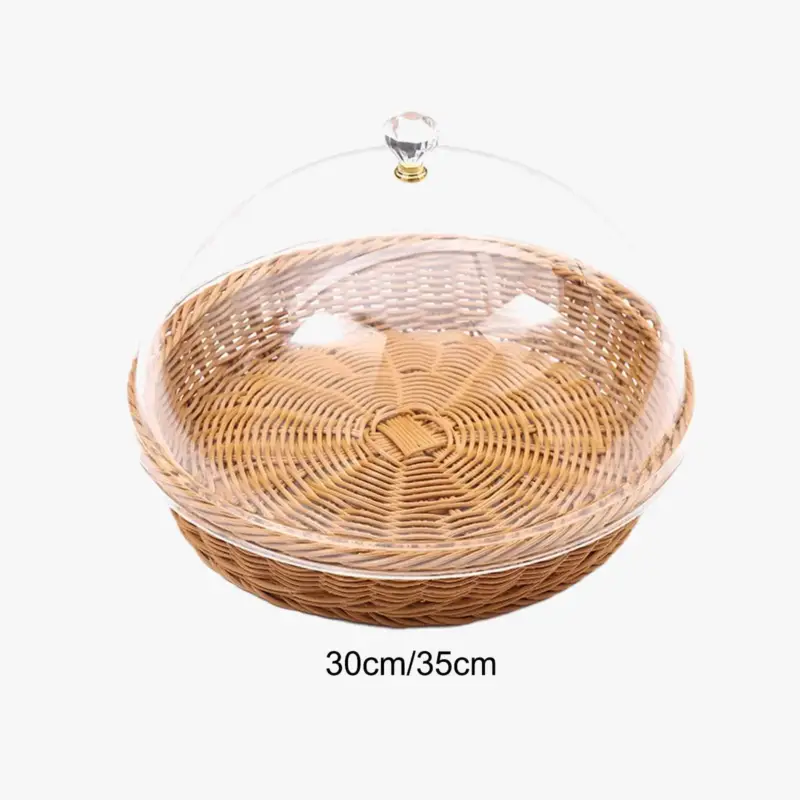 Nouveauté Woven bread basket with lid for serving and fruit