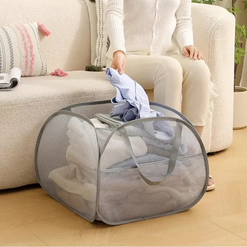 Meilleure Vente Foldable laundry basket with reinforced handles for carrying