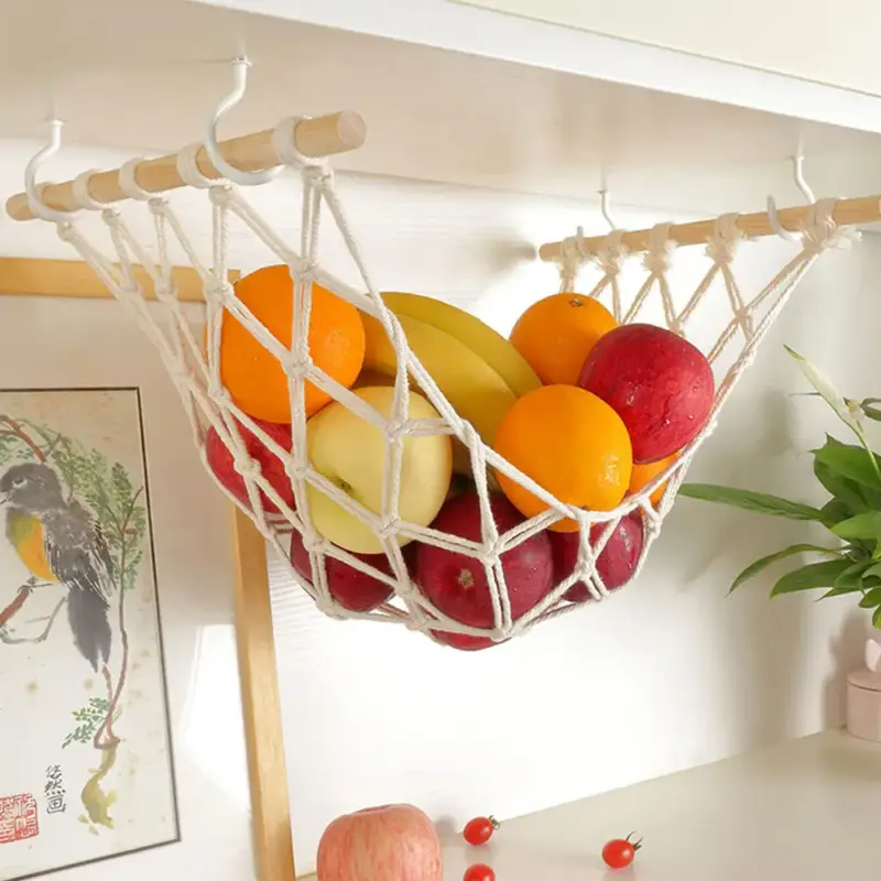 Hanging fruit hammock for home storage and organization Expédié Aujourd'hui