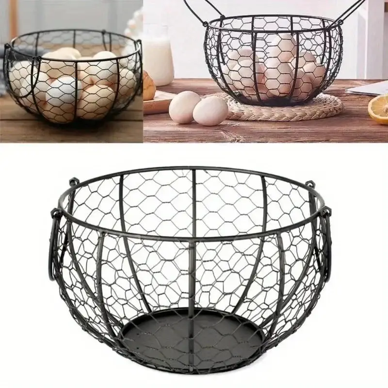 Meilleure Vente Metal egg basket for kitchen storage and practical holder