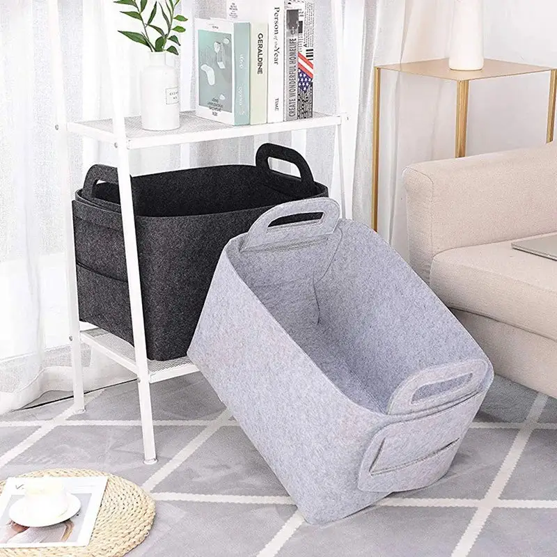 Produit De Marque Felt storage basket for toys, books and clothes
