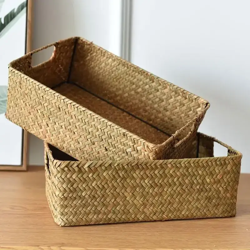 Woven wicker basket for storage and decoration Certifié