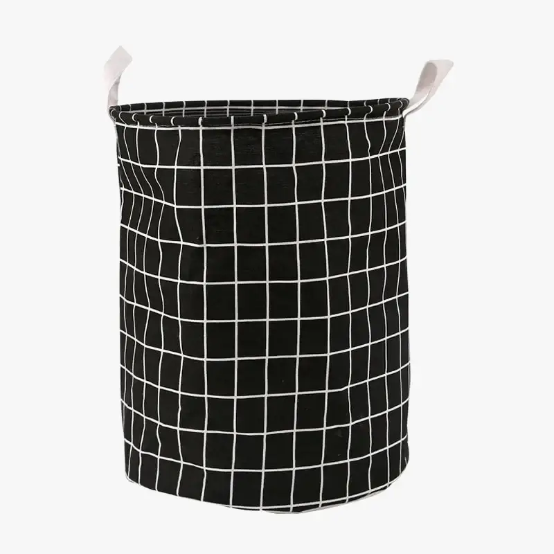 Prix Cassé Large foldable laundry basket waterproof storage cotton linen