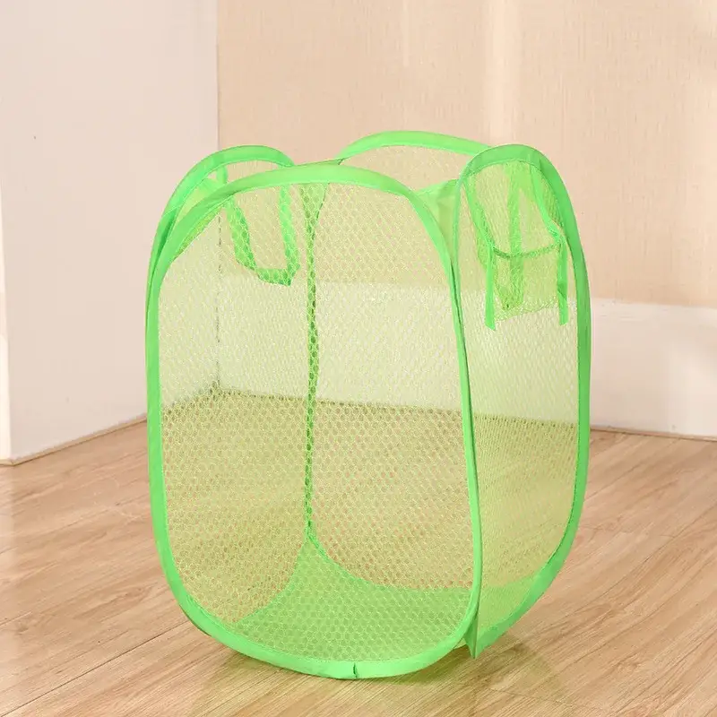 Bon Plan Foldable mesh basket for sorting dirty laundry