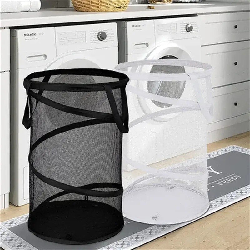 Foldable laundry basket with practical double handle for clothes Offre Du Jour