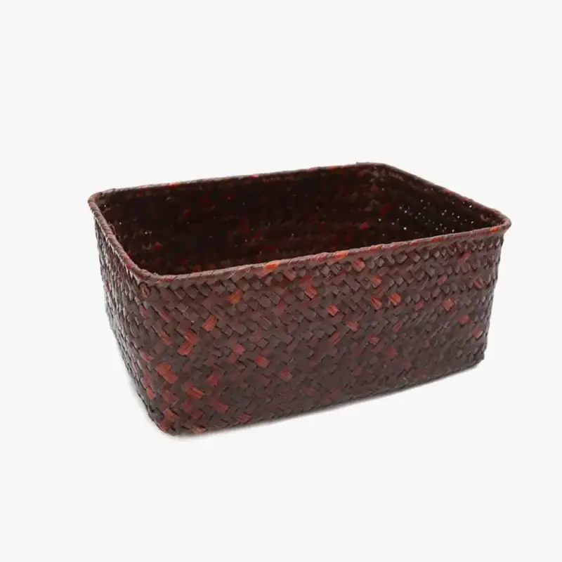 Handmade straw dried flower basket multipurpose decorative organizer Certifié