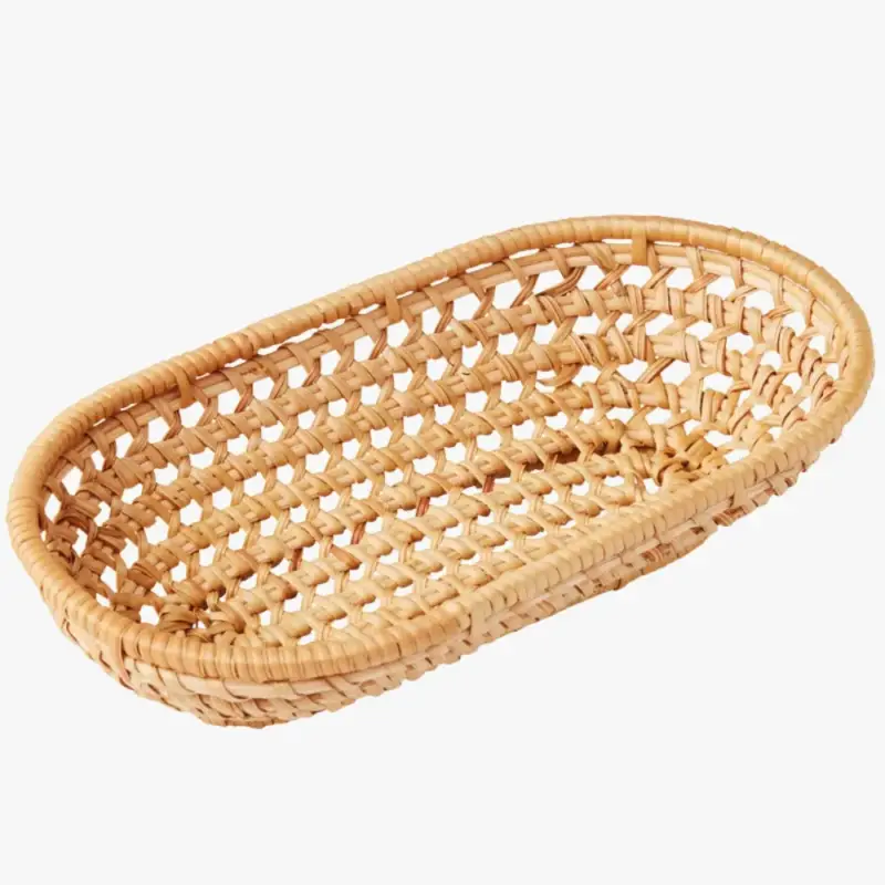 Quantité Limitée Oval rattan storage basket for bread and fruit