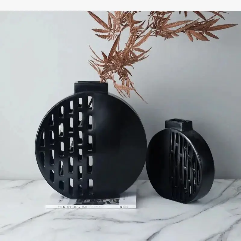 Round resin vase for decorative flower arrangement Super Prix