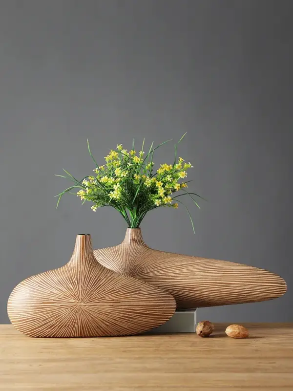Modern resin vase for dried flowers craft decoration Offre Spéciale