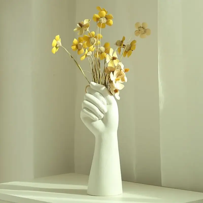 Nouvel Arrivage Decorative resin and ceramic flower vase for interior decoration