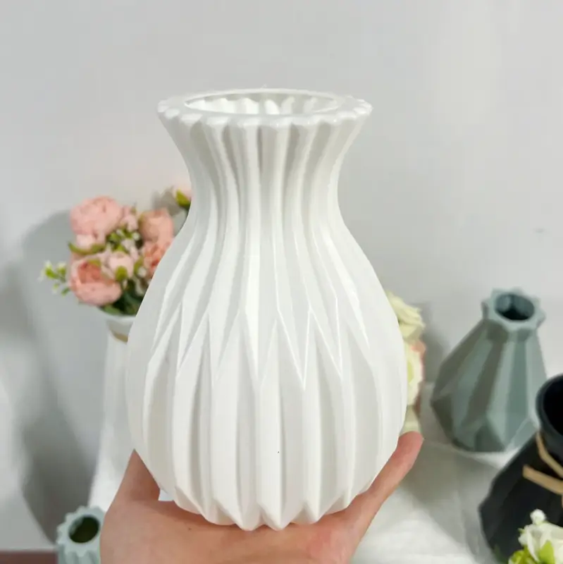 Offre Exclusive Plastic flower vase ceramic style nordic home decoration