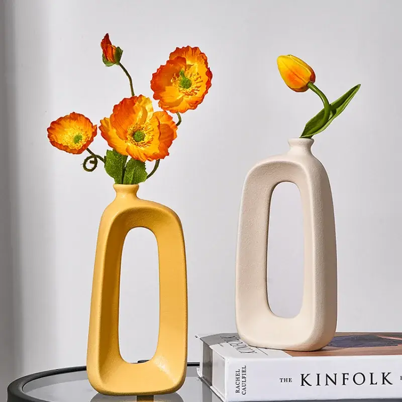 Openwork ceramic vase for dried flowers and interior decoration Promotion Saisonnière