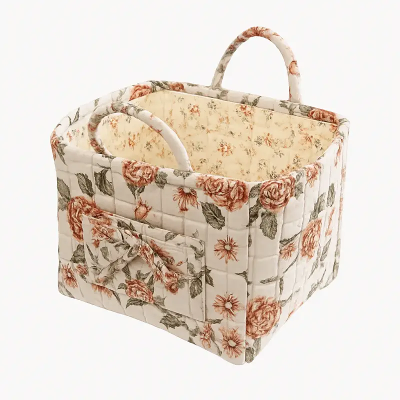 Large capacity fabric storage baskets with convenient handles Meilleur Choix