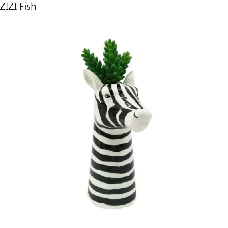 Decorative zebra ceramic vase for floral arrangements Nouvel Arrivage