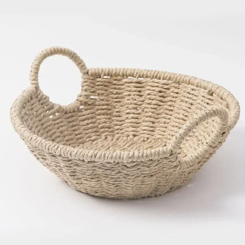 Jusqu&rsquo;à Épuisement Des Stocks Eco-friendly storage basket made of paper rope and rattan