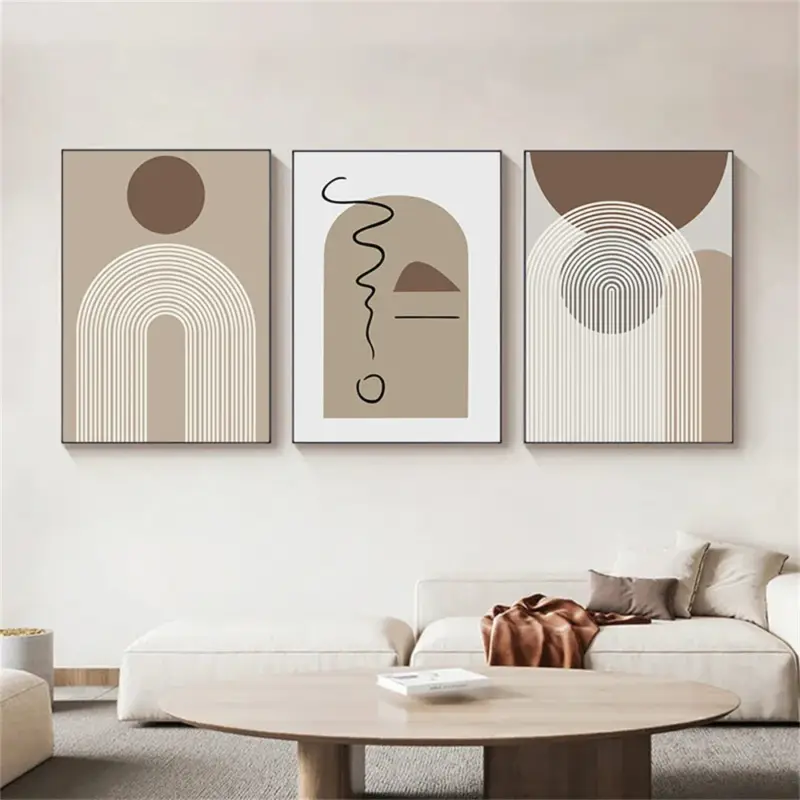 Acheter En Ligne Geometric abstract painting boho modern wall art home decor
