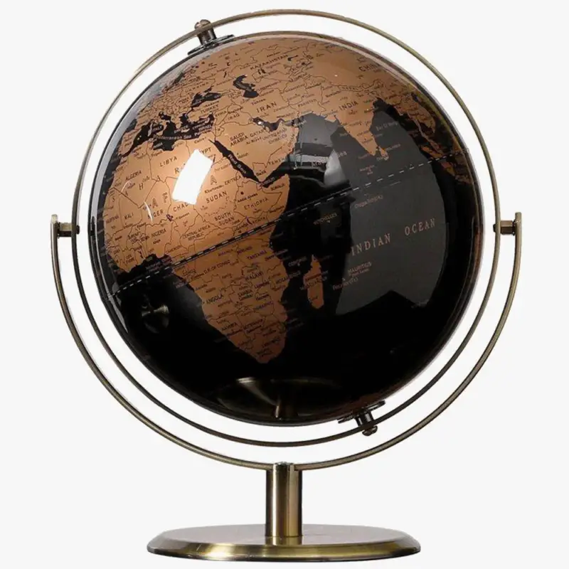 Vente Directe European decorative rotating globe luminous creative crafts luxury