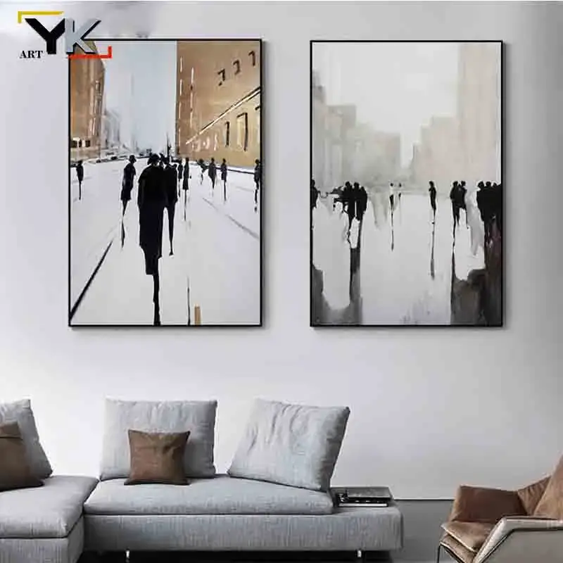 Nouveauté Nordic black and white abstract painting for wall decoration