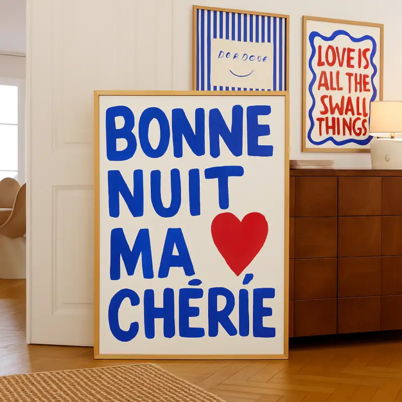 Retour Gratuit Modern couple love quotes wall art