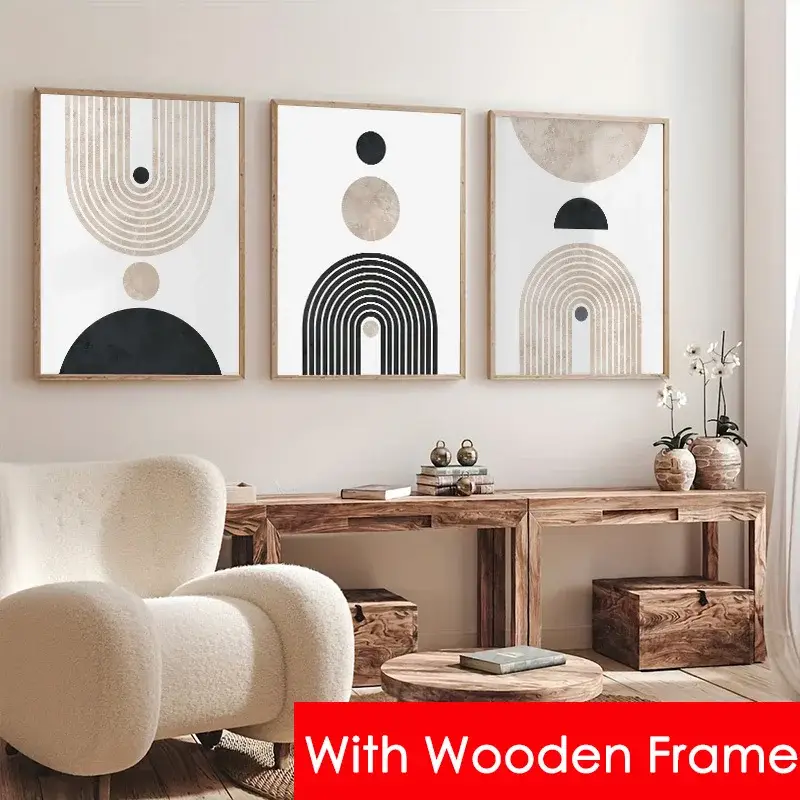 Offre Spéciale Round geometric abstract frame for modern wall decor
