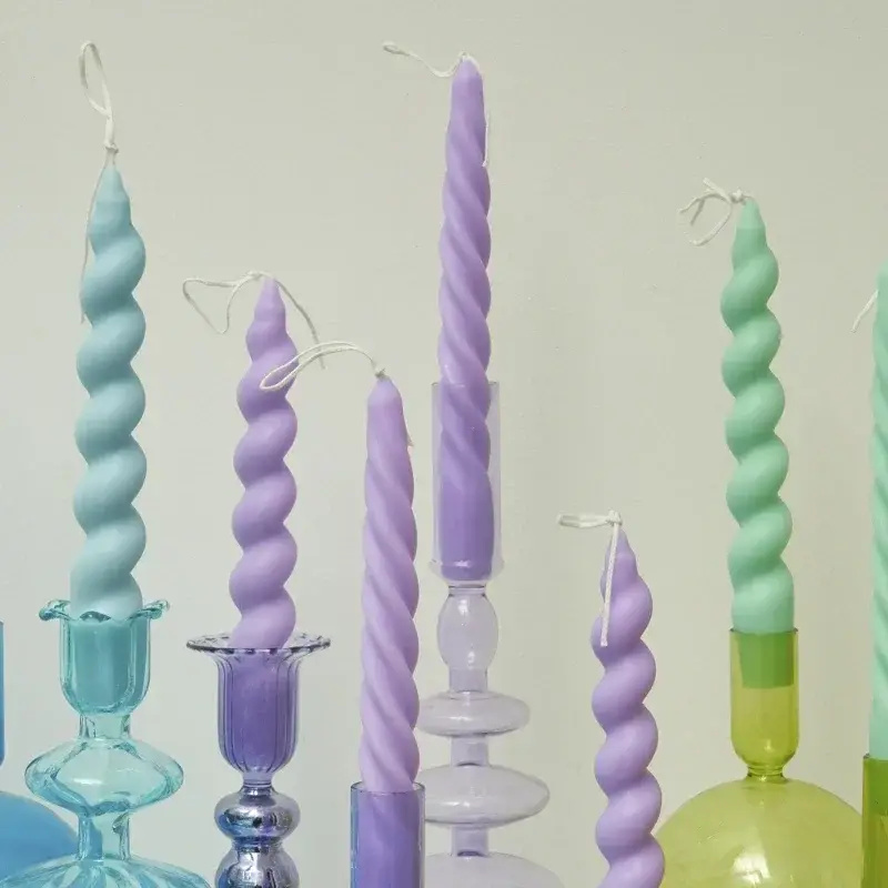 Set of 2 scented spiral candles for interior decoration and weddings Usine Directe