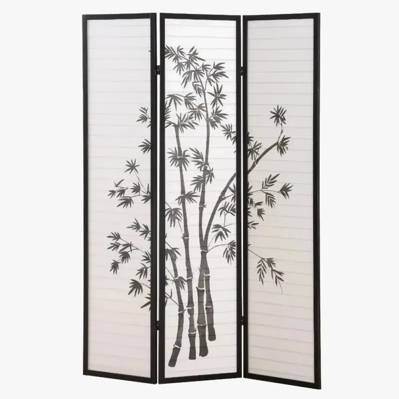 Three-panel oriental screen for interior decoration Soldes