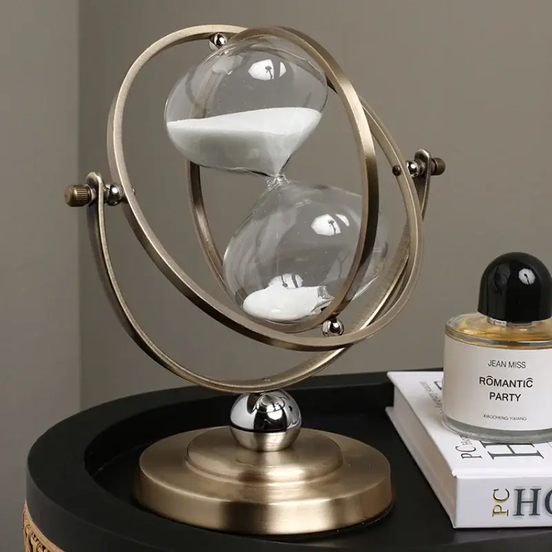 Populaire Brass globe hourglass vintage clock luxury decor for interior