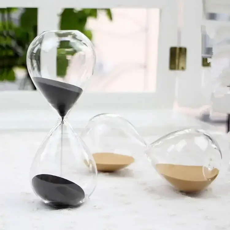 Solde 45 minute magnetic hourglass timer crafts hand blown clock